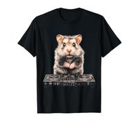 Hamster Music Cute Portrait Motif Animal Artwork Hamster T-Shirt