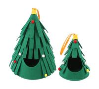Hamster Nest Christmas Tree Shape, Hamster Christmas Tree, 2pcs 12x16cm Warm Hamsters Christma Guinea House, Pet Supplies For Small Animals, Birds, Hamsters