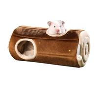 Hamster Nest - Cotton Material, Small Animal Cage | 6 Inch Double-Sided Plush Stump 100g, Semi-Closed Tunnel System Improves Comfort For Guinea Pig Use E
