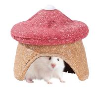 Hamster Nest - Mushroom Shape Chewing Teething Toys - Gerbil Habitat - for Ferret Bunny Animals Pet Cage Home Chinchilla Hedgehog