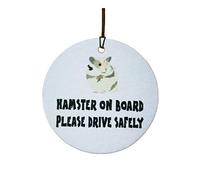 Hamster On Board Car Air Freshener (Fun Birthday/Xmas Christmas Stocking Filler/Secret Santa/Novelty Scented Gift)