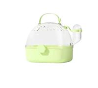 Hamster Outdoor Carrier Cage Portable Hamster Cage With Clear Large Flip Cover For Hamster Bird Carrying Pet Supplies(Green)