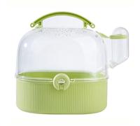 Hamster outdoor portable carrying cage crossbody breathable acrylic Hamster Travel Cage(Green)