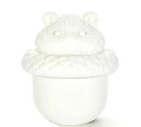 Hamster Pet Urn for Ashes & Fur, Cute Hamster Memorial Keepsake Jar, Small Pet Cremation Urn for Small Pet(White)