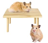 Hamster Platform, 1 PCS Hamster Cage Platform Wooden, Small Animals Stand Platform Hamster Cage Accessories for Hamsters, Gerbils, Chinchillas or Other Small Pets, Provide a rest area