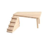 ＡＷＨＡＯ Hamster Platform Cage Accessory with Climbing Ladder, Wooden Hamster House, for Gerbils, Chinchilla, Style A