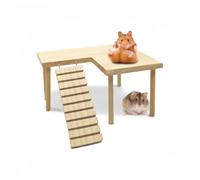 Hamster Platform，With Climbing Ladder,Hamster Wooden Platform Suitable for Pets to Play With, A Gift for Hamsters