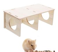 Hamster Platform, Wooden Hamster Accessories Hide Tunnel Peep Shed, Funny Useful Cute Hiding Exploring Toys Use for Hamsters, Squirrels, Guinea Pig And Hedgehogs