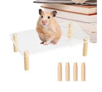 Hamster Platforms - Removable and Adjustable Small Animal Shelves, Funny Toys with Bottle Holder, Feeding and Food Station for Hamsters and Small Soul Houses