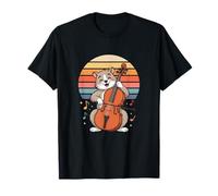 Hamster Playing Cello Retro Vibes T-Shirt