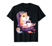Hamster Playing Cute Portrait Motif Animal Artwork Hamster T-Shirt