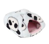 Hamster Plush House Panda Sky Blue Winter Thicken Cloth for for Guinea Pig Flying Squirrel, Soft and Comfortable Pet Bed for Warmth, Suitable for Hedgehog, Size L (S)
