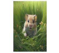 Hamster Puzzles 1000 Pieces Wooden Jigsaw Puzzle for Adults Brain Exercise Challenge Game Gift for Kids Children Jigsaws （78×53cm）