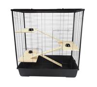 Hamster & Rat Cage 100cm x 54cm x 83cm - Plaza XL Multi-Level Black | Little Friends
