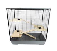 Hamster & Rat Cage 100cm x 54cm x 83cm - Plaza XL Multi-Level Grey | Little Friends