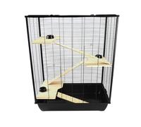 Hamster & Rat Cage 78cm x 48cm x 97cm - Belfry Tall Multi-Level Black | Little Friends