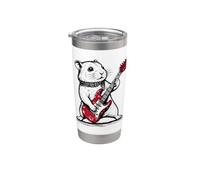 Hamster Rock Style Funny Hamster Playing Guitar Rocker Stainless Steel Insulated Tumbler