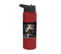 Hamster Roman Gladiator Sword Shield Warrior Stainless Steel Insulated Water Bottle