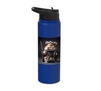 Hamster Roman Gladiator Sword Shield Warrior Stainless Steel Insulated Water Bottle