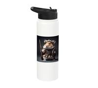 Hamster Roman Gladiator Sword Shield Warrior Stainless Steel Insulated Water Bottle