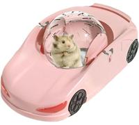 Hamster Running Ball, Interactive Hamsters Fitness Rolling Ball, Funny Hamster Supersportwagen Toy, Transparent Silent Exercise Wheel Toy for Small Pets, Running Wheel for Hamsters/Gerbils/Mice (PINK)