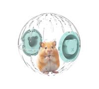 Hamster Running Ball - Safe Clear Wheel | Stress Reliever Game for Guinea Pigs, Gerbils and Small Animals | Spacious, Stable, Rotating and Fun Indoor Activity for Pet