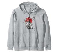 Hamster Sakura Cherry Blossom Japanese Art Graphic Zip Hoodie