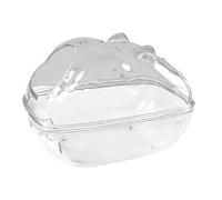 Hamster Sand Bath Box | Clear Hamster Bathtub | Small Animal Body Cleaning Habitat for Gerbils, Chinchilla Bathing Container