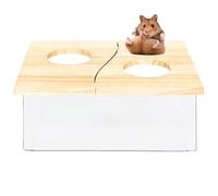 Hamster Sand Bath Box Container, Hamster Bath Sand Gerbil Sand Bath Hamster Dust Bath, Hamster Litter Box Chinchilla Dust Bath Hamster Accessories (B)