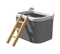 Hamster Sand Bath Box, PP | 400g 15.5x12.5x11cm Litter Box With Ladder, Keep Small Pets Clean And Active During Their Daily Bathing And Digging Routines.