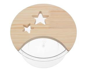 Hamster Sand Bath Box round Abs Wood Spacious Design