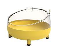 Hamster Sand Bath Box Shower Bathtub Sand Bath Container Pet Toy Removable Small Animal Bath House for Hedgehog Rat Chinchilla Ferret Gerbil, Yellow