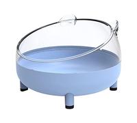 Hamster Sand Bath Box Shower Bathtub Sand Bath Container Pet Toy Removable Small Animal Bath House for Hedgehog Rat Chinchilla Ferret Gerbil, Blue