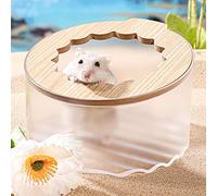 Hamster Sand Bath Box, Small Animal Bathroom & Digging Room, Easy to Clean, for Dwarf & Syrian Hamster, Gerbil