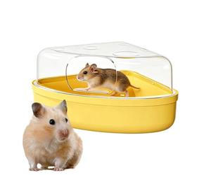 Hamster Sand Bath Box, Transparent Leak-proof Cage Accessories, Gerbil Sand Bath Container for Cage, for Playing, Sleeping, Foraging, as a Toilet and for Activity for Small Animals such as Mouse