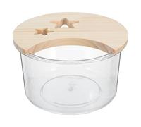 Hamster Sand Bath Box with Moon Lid for Small Pets, Khaki