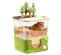 Hamster Sand Bath Container, 17.5x21cm Small Animal Habitat - Chinchilla Dig Box, Versatile For Pet Parents Cage Enrichment Playpen Activities Training Daily Routine Stress Reduction Living Room
