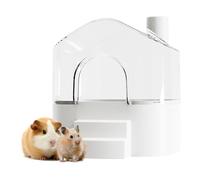 Hamster Sand Bath Container Box Large Space Hamster Bathtub Digging Sand Container for Chinchilla, Rats, Mice, Gerbils, Other Small Animal (White)