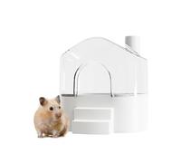 Hamster Sand Bath Container Box Large Space Hamster Bathtub Digging Sand Container for Pygmy, Chinchilla, Rats, Mice, Gerbils, Other Small Animal (White)