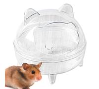 Hamster Sand Bath Container - Chinchilla Accessories - Golden Bear Bathroom Fully Transparent Field of View Anti -spill for Gerbil Other Small Pet Accessories