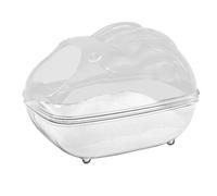 Hamster Sand Bath Container - Chinchilla Bath Box - Clear Chinchilla Bathtub, Gerbil Body Cleaning Container for Small Animals