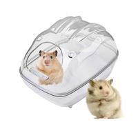Hamster Sand Bath Container - Clear Bath Hamster, Transparent Chinchilla Bath Box, Race Clean Tub, Easy Access Design, Small Animal Care Tool for Cage Habitat Daily Care Playtime