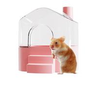 Hamster Sand Bath Container - Extra Deep Clear Acrylic Dust-Free Bathroom, Small Animal Habitat Accessory, Pet Grooming