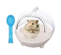 Hamster Sand Bath Container - Transparent Hamster Bed Sand Bathing Box, Small Animal Habitat Décor, Large Hamster Sand Bath Container Transparent Clouds Hamster Bathroom, Animals Cage Accessories