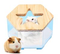 Hamster Sand Bath Container - Transparent Hamster Toilet House with Viewing Window, Multifunctional Accessories for Rodents to Support Dust Bath and Nest Care for Gerbils and Others