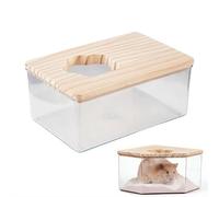 Hamster Sand Bath, Sand Bath for Hamsters, Transparent Design, Offers an Inviting Space for Your Pet (B)