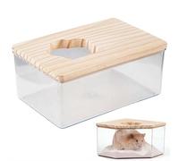 Hamster Sand Bath, Sand Bath for Hamsters, Transparent Design, Offers an Inviting Space for Your Pet (C)