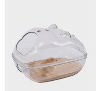 Hamster Sand Bath, Transparent Dustproof Bathtub Made of PC Material for Hamster Cage, Hamster Accessories for Chinchilla, Guinea Pigs, Mice, Gerbi and Lskleintier