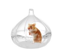 Hamster Sand Bath - Transparent Garlic Shape, Mini Hygiene Bin | Litter Box, Compact Accessory with Gerbil Litter Hide, Zen Space for Daily Exploration and Relaxation