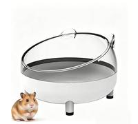 Hamster Sand Bath Transparent No Spill Bathing Container for Dwarf Hamster Gerbil Chinchilla Small Animal Cage